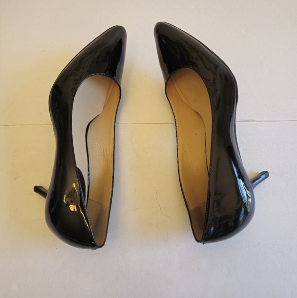 Cole Haan Women's Patent Leather Black Pointed Toe Heels SZ 7.5 Made in Brazil - Picture 8 of 15